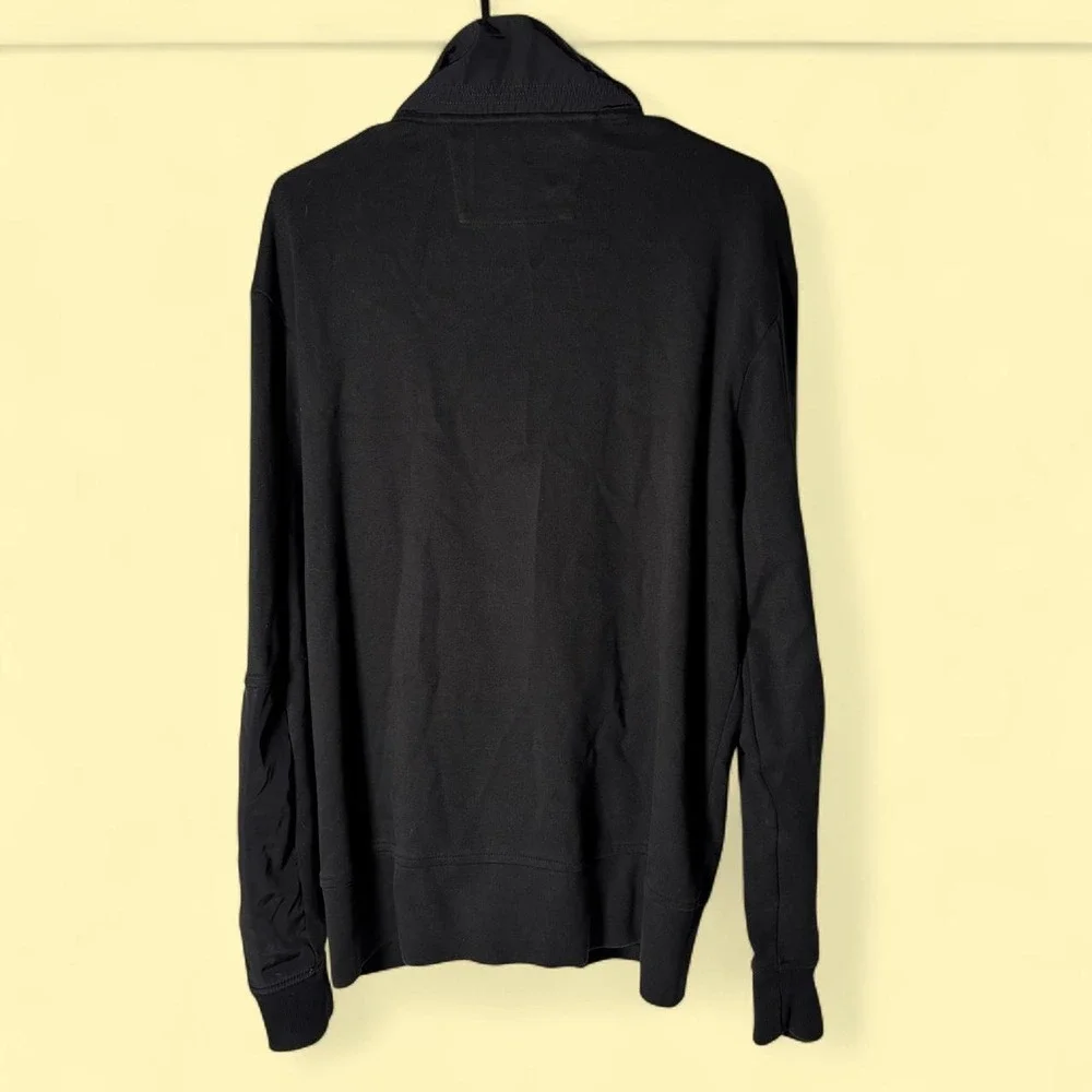 Banana Republic Full Zip Jacket Mens Large Black Excellent Mock Neck Utility